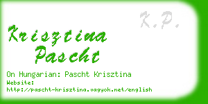 krisztina pascht business card